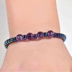 Amethyst Crystal Adjustable Bracelet